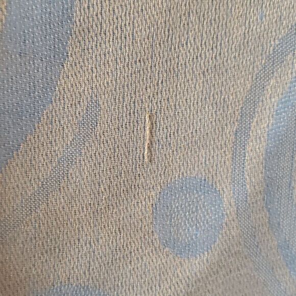 ABSTRACT SWIRL PRINT SCARF WRAP ICE POWDER LIGHT BLUE TAN FRINGE NEUTRAL - Picture 9 of 10